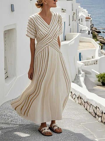 Ethereal Wrap: Flattering cinched waist with a full, tiered-style skirt. Elegant, timeless, and effortlessly chic.