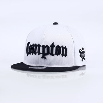 Men’s White Snapback Cap – Compton Urban Hip-Hop Style Hat