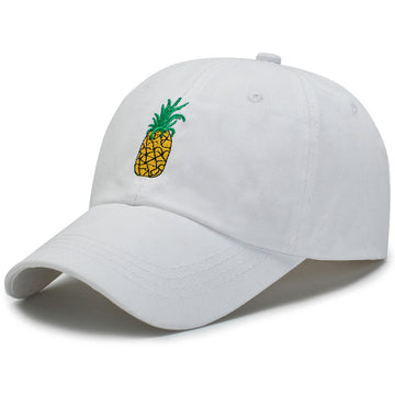 Cream Soft-Tone Baseball Cap with Pineapple Embroidery – Subtle, Stylish & Modern