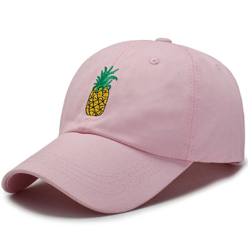Soft Pink Baseball Cap with Pineapple Embroidery – Cute, Stylish & Lightweight Fit