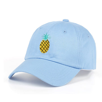 Light Blue Baseball Cap with Pineapple Detail – Fresh, Cool & Casual Fit