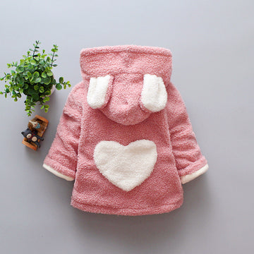 Sweet Rose: A charming dusty rose jacket with contrasting white heart pockets. Lightweight yet insulating for chilly outdoor play.