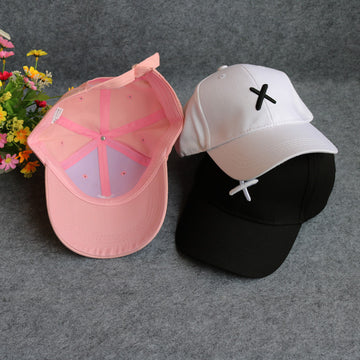 Pink adjustable baseball cap interior view