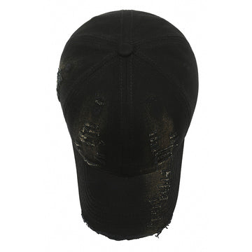 Lightweight and breathable crown. Features strategic distressed "rip" details for a rugged look.