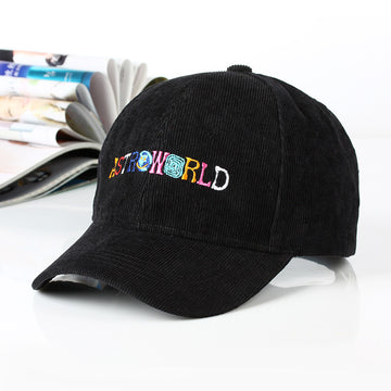 Black Streetwear Cap with Multicolor Letter Embroidery – Urban, Stylish & Eye-Catching