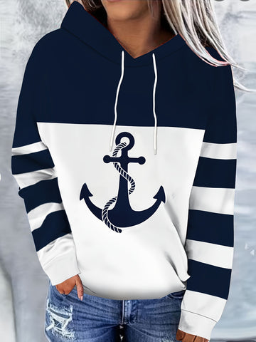 3D Digital-Print Casual Streetwear Womens Pullover Hoodie
