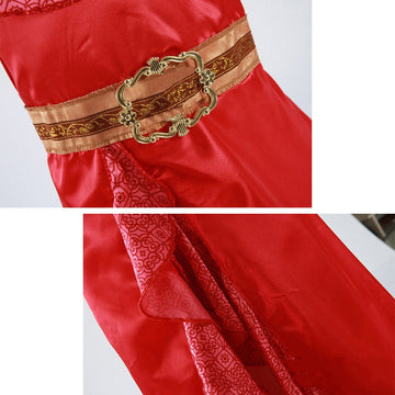Golden Details: Highlight of the ornate gold belt and textured fabric overlays. These premium accents bring the royal princess character to life.