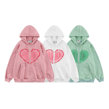 Men's Unisex Love Foam Print Hoodie