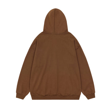 Unisex Hooded Printed Cardigan Hoodie