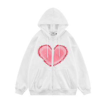 Men's Unisex Love Foam Print Hoodie