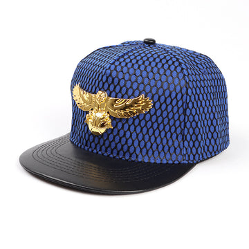 Stylish Men’s Hip-Hop Cap with Bold Gold Eagle Detail