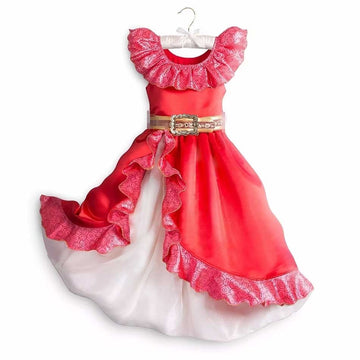 Adventure Ready: Vibrant red costume inspired by heroic royalty. Designed with a signature gold-buckled belt and high-quality, durable satin fabric.