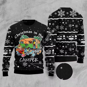 Doodle Nostalgia Winter 3D Digital Print Casual Hoodie